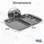 GoodCook Everyday Divided Sheet Pan 1-Inch Deep 2-Section Non-Stick - Image 2