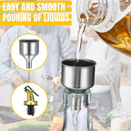 Hushee 12 Pcs Clear Glass Olive Oil Dispenser Bottles Sets Include 8oz Glass - Image 3