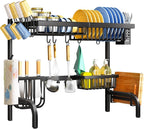 SAYZH Over The Sink Dish Drying Rack, Adjustable 2 Tier Metal Steel Dish Drying - Image 7