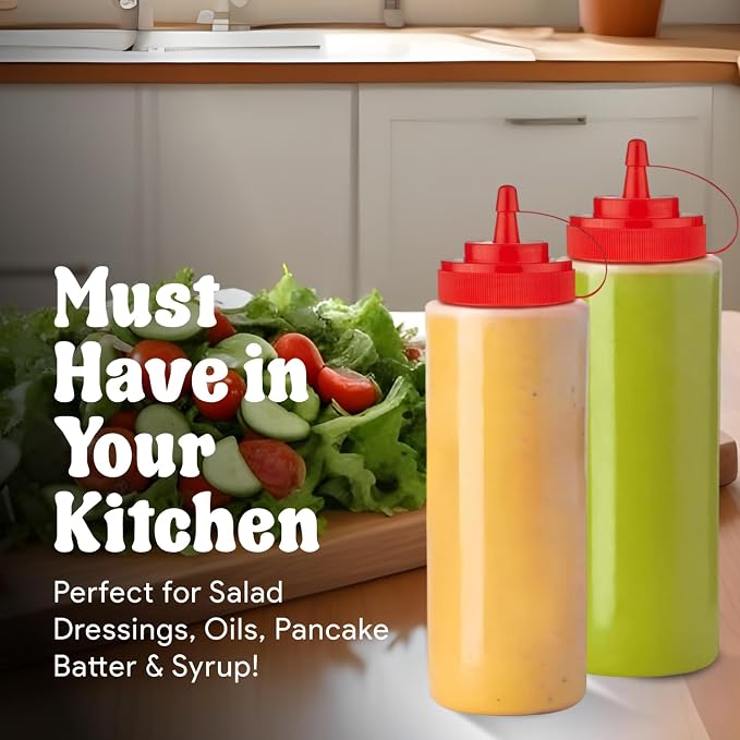 Norcalway 12 oz Condiment Squeeze Bottles - Image 8