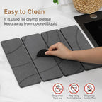 Small Stone Dish Drying Mat for Kitchen Counter, Foldable Water Absorbing - Image 5