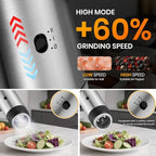 Rechargeable Gravity Electric Salt Grinder Set - Image 4
