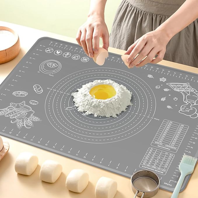 Silicone Baking Mat 24" x 16" Extra Thick Non-stick Pastry Mat by UltraKeno