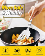 Pack of 2 Silicone Solid Turner, Non Stick Slotted Kitchen Spatulas, High Heat - Image 5