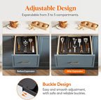 Lifewit Utensil Organizer for Kitchen Drawers, Expandable Cooking Utensil Tray - Image 5