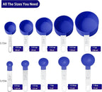 Measuring Cups and Spoons Set of Huygens Kitchen Gadgets 10 Pieces, Stackable - Image 2