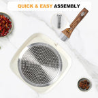 NEWBULIG 3-Piece Nonstick Grill Pan Set, Square Griddle Pans - Image 6