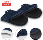 Short Oven Mitts, Heat Resistant 500°F, Silicone Grip Kitchen Gloves, Non-Slip - Image 3
