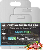 Titanium Cutting Boards for Kitchen, 100% Pure Titanium Cutting Board Set of 3 by APMRQIB