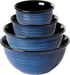 HASENSE Mixing Bowls for Cooking, Ceramic Serving Dishes Set of 4 for Salad by Hasense