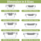 HOMBERKING 8 Pack Glass Food Storage Containers - Image 2