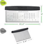 HULISEN Large Bench Scraper for Baking, 10 inch Dough Pastry Scraper - Image 2