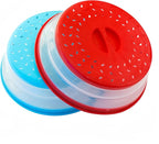 Pack of 2 Collapsible Microwave Food Cover, Splatter Guard, Vented Microwave Lid by RUNZI