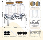 2 Pack1Gallon Glass Drink Dispenser - Image 3