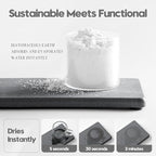 3PCS Water Absorbing Soap Dish Sponge Holder, Diatomite Stone Drying Tray Mat - Image 5