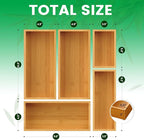 Bamboo Drawer Organizer Set, 5-Piece Storage Trays - Image 2