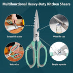 BoFuYuan Kitchen Scissors, 9-Inch Heavy Duty Multipurpose Food Cutting Shears - Image 6
