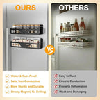 Magnetic Spice Rack for Refrigerator, 2 Pack Metal Magnetic Shelf Organizer for - Image 3