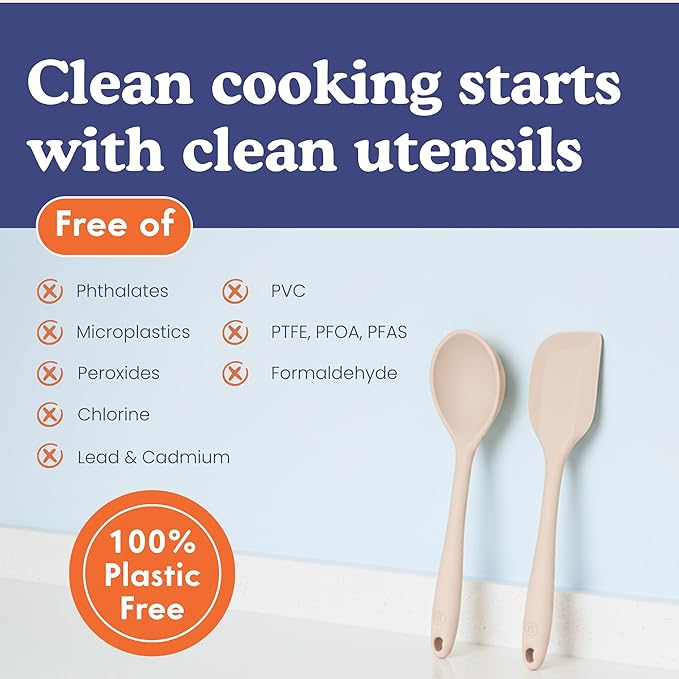 Non-Toxic Platinum Silicone Kitchen Utensil Set of 8 – Non-Scratch Cooking - Image 4