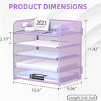 Supeasy 5 Trays Paper Organizer Letter Tray - Image 5