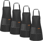 Handepo 4 Pcs Kitchen Aprons by Handepo