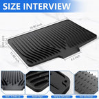 Silicone Dish Drying Mat for Kitchen Counter, Dish Drainer Mat, Non-Slip Drying - Image 2