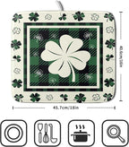Giwawa Patrick Clovers Dish Drying Mat 16"x18" Lucky Shamrock Spring Leaf Dish - Image 2