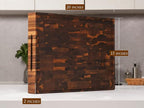 AZRHOM Extra Large Thick Walnut Wood End Grain Cutting Board 20x15x2 In - Image 3