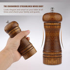 Pepper Mill - 5 inch Pepper Grinder Pepper Grinder Refillable Oak Salt and - Image 8
