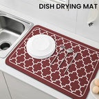WISELIFE Dish Drying Mat Super Absorbent Drying Mat Large Dish Drying Mats - Image 7