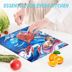 VASUHOME Glass Cutting Board, 16 * 12 inch Set of 1 Tempered Glass Cutting Board - Image 5