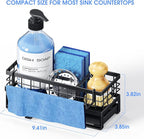 Kitchen Sink Sponge Holder, Rustproof Non-Slip Self-Draining Metal Sink Caddy - Image 2