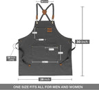 RUVANTI Work Aprons for Men, Oil & Water Repellent, PolyCotton Cross Back - Image 5
