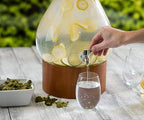 Classic Home Teardrop Clear Glass Ice Cold Beverage Drink Dispenser- 2.75 Gallon - Image 5