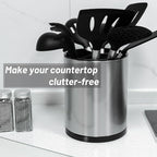 Kitchen Utensil Holder for Countertop 360° Rotating Utensil Caddy Extra Large - Image 8