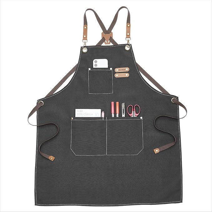 MEEDEN Painting Apron for Men Women: Adjustable Cross Back Waterproof Polyester by MEEDEN