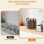 YIUKEA 360° Rotating Utensil Caddy Countertop - Image 6