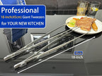 JETKONG 2 Pcs 18 Inch Stainless Steel Grill Tongs Heavy Duty Giant Tweezer Tongs - Image 4