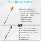 15.7" Silicone Bottle Brush, ddLUCK Water Bottle Cleaner Brush - Image 7