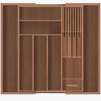 TIOPGHAD Bamboo-Silverware-Drawer-Organizer-Kitchen, Expandable Utensil Holder by TIOPGHAD