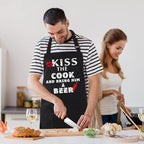 Grilling Apron - KISS THE COOK AND BRING HIM A BEER - Funny BBQ Aprons - Image 7