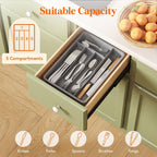 Lifewit Silverware Drawer Organizer Tray, Plastic Cutlery Storage - Image 3