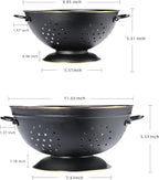 Metal Colander Set of 2, Strainer Basket - Image 2