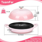 TeamFar Cast Iron Bread Dutch Oven, 6 Qt Enameled Dutch Oven Pot - Image 2