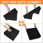 12 Pack Drawer Organizers, 116 Compartments Fabric Foldable Dresser Drawer - Image 7
