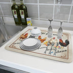 Farmhouse Rooster Dish Drying Mat - Image 6