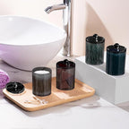 XIPENGKEJI 4 Pack Qtip Holder, Canister Apothecary Jar Set, Bathroom Jars - Image 5