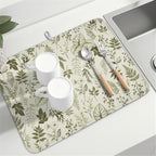 Vintage Botanical Floral Dish Drying Mat - Image 8