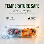 5 Pack 36oz Borosilicate Glass Food Storage Containers Set - Image 5