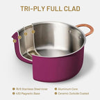 CAROTE 8QT Full Clad Tri Ply Stainless Steel Stock Pot - Image 3